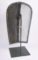 HOTCHKISS: An excellent c1940s Hotchkiss automobile grille, mounted to decorative display stand, approx 80cm high overall. - 6