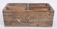 NAIL BOXES: Two timber boxes with Melbourne wire/nail advertising printed to outside, approx 56.5cm wide each - 2