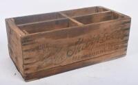 NAIL BOXES: Two timber boxes with Melbourne wire/nail advertising printed to outside, approx 56.5cm wide each - 3