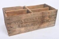 NAIL BOXES: Two timber boxes with Melbourne wire/nail advertising printed to outside, approx 56.5cm wide each - 5