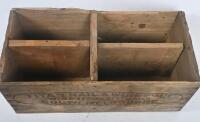 NAIL BOXES: Two timber boxes with Melbourne wire/nail advertising printed to outside, approx 56.5cm wide each - 6