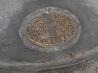 DRUM: A rare early oil drum with brass makers plaque 'A.Joyce & Co Melbourne', approx. 48cm high - 2