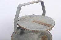 DRUM: A rare early oil drum with brass makers plaque 'A.Joyce & Co Melbourne', approx. 48cm high - 5
