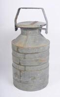 DRUM: A rare early oil drum with brass makers plaque 'A.Joyce & Co Melbourne', approx. 48cm high - 6