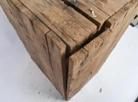 PLUME: Two vintage timber Plume Motor Spirit carrying boxes, with printed advertising to either side, each approx 53cm wide, 23cm deep 37cm high.&nbsp; - 6