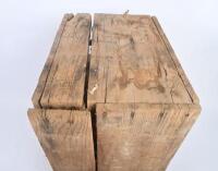 PLUME: Two vintage timber Plume Motor Spirit carrying boxes, with printed advertising to either side, each approx 53cm wide, 23cm deep 37cm high.&nbsp; - 7