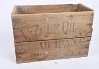PLUME: Two vintage timber Plume Motor Spirit carrying boxes, with printed advertising to either side, each approx 53cm wide, 23cm deep 37cm high.&nbsp; - 8