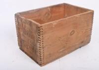 BOXES: Two vintage timber cartridge/explosives boxes, largest 26cm wide, 51cm deep, 27cm high. - 4