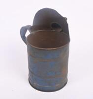 GOLDEN FLEECE: A oil jug in dark blue with 'Golden Fleece' painted to front, approx 35cm tall. - 3