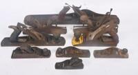 HAND PLANES: A selection of nine&nbsp;hand planes including Stanley, Union, Carter & Marples along with additional parts.&nbsp;