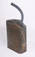 ATLANTIC: A 4 imp gallons 'Jerry Can' labelled 'Atlantic Motor Oil S.A.E.40' complete with 3 x adjustable metal pouring necks