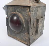 LAMPS: Two early hand help lamps including small Star Lamp&nbsp;along with larger signal lamp. Largest 45cm tall. - 3