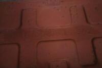 AMMUNITION CARRIER: A large 1942 Antiaircraft gun ammunition carrier metal transportation/tool box. Marked to top 'CTB/CC235 I 1942'. 122cm wide, 30cm deep, 17cm high - 2