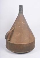 GAZE/DAVIDSON: A early large hand held&nbsp;fuel funnel/churn as used on the Tony Gaze/Lex Davidson Ferrari. Approx 70cm high.