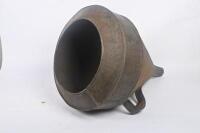 GAZE/DAVIDSON: A early large hand held&nbsp;fuel funnel/churn as used on the Tony Gaze/Lex Davidson Ferrari. Churn with brass 'COR' Commonwealth Oil Refineries plaque to base, approx 70cm high. - 5