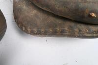 HORSES: A pair of vintage leather horse collars, approx 38cm wide, 53cm high each. - 5