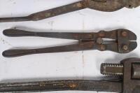TOOLS: A collection of ten tools including eight wrenches and two cutters, some tools marked including Dowidat Germany.&nbsp; - 4