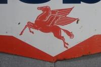 MOBIL: A large original Mobil shield enamel sign with flying Pegasus centered. 240cm wide, 121cm high.&nbsp; - 2
