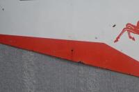 MOBIL: A large original Mobil shield enamel sign with flying Pegasus centered. 240cm wide, 121cm high.&nbsp; - 3