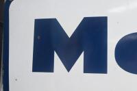 MOBIL: A large original Mobil shield enamel sign with flying Pegasus centered. 240cm wide, 121cm high.&nbsp; - 5