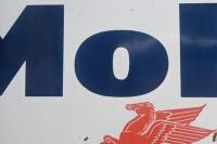 MOBIL: A large original Mobil shield enamel sign with flying Pegasus centered. 240cm wide, 121cm high.&nbsp; - 6
