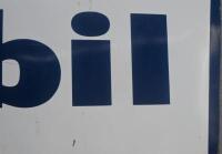 MOBIL: A large original Mobil shield enamel sign with flying Pegasus centered. 240cm wide, 121cm high.&nbsp; - 8
