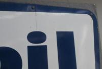 MOBIL: A large original Mobil shield enamel sign with flying Pegasus centered. 240cm wide, 121cm high.&nbsp; - 12