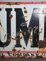 PLUME: A large original 6x3 'Plume Vacuum Oil Company' enamel sign 183cm wide, 92cm high.&nbsp; - 4