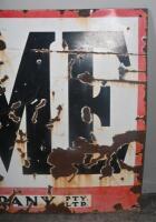 PLUME: A large original 6x3 'Plume Vacuum Oil Company' enamel sign 183cm wide, 92cm high.&nbsp; - 5