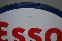 ESSO: A large original double sided enamel Esso hanging service station sign within steel surround, stamped to lower 'SP Made In USA 62' '87'A 58'A' 225cm wide, 152cm high. - 3