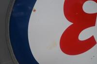ESSO: A large original double sided enamel Esso hanging service station sign within steel surround, stamped to lower 'SP Made In USA 62' '87'A 58'A' 225cm wide, 152cm high. - 8
