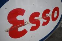 ESSO: A large original double sided enamel Esso hanging service station sign within steel surround, stamped to lower 'SP Made In USA 62' '87'A 58'A' 225cm wide, 152cm high. - 14
