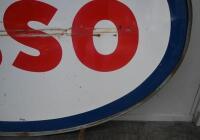 ESSO: A large original double sided enamel Esso hanging service station sign within steel surround, stamped to lower 'SP Made In USA 62' '87'A 58'A' 225cm wide, 152cm high. - 26