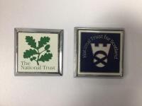 NATIONAL TRUST: Two National trust car badges from England and Scotland
