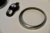 LAMP: A Lucas MU142 8? head light shell, believed to be NOS, with panel nut, no gauge or switch and additional rim [Sydney] - 3