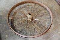 TRIUMPH: Two veteran&nbsp;parts (circa 1910-15), believed Triumph, including a tank suitable for fittings and a 40 spoke rear wheel [Sydney] - 4