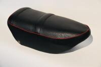 SEAT: A dual seat from unknown motorcycle, circa 1950's. Appears to be reconditioned [Sydney] - 2
