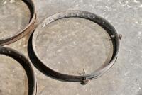 RIMS: Three circa 1930s beaded edge rim wheels, to suite 28 x 3 inch tyres, possibly Speedway Indian or Harley [Sydney] - 4