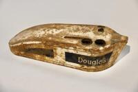 DOUGLAS: A 1920s Douglas flat tank petrol tank, believed to be EW model, 63cm long, 24cm at widest point [Sydney] - 4