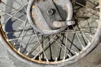 Enfield: A single rear 40 spoke heavyweight Enfield wheel, 19 inch wheel, 7 inch brake [Sydney] - 4