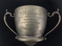 TROPHIES: A collection of various trophies, tallest 27cm high - 2