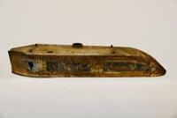 DOUGLAS: A 1920s Douglas flat petrol tank, with modification at top rear, 64cm long [Sydney]