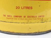 SHELL: One Shell 20 litre drum labelled&nbsp;"Shell Racing Fuel A' with&nbsp;label featuring a racing car together with a Spirax H.D 85W/140 drum. - 2