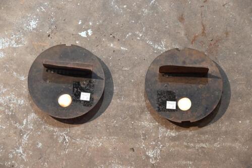 131 · WWII: Two WWII period black out covers, 17cm diameter [Sydney]