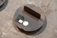 WWII: Two WWII period black out covers, 17cm diameter [Sydney] - 3