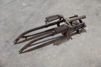 Forks: A circa 1920's&nbsp;pair of forks with springs, suited to a 24" wheel [Sydney] - 2