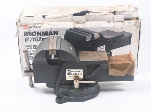 VICE: A All trade iron man six inch bench vice with large anvil, heavy duty, boxed.