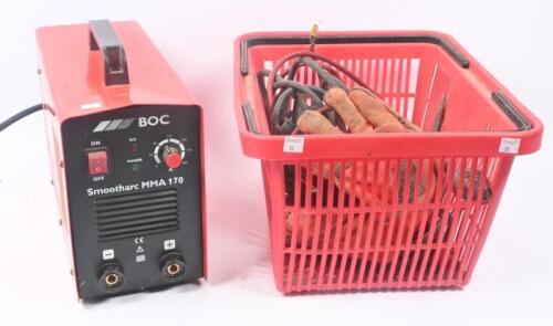 WELDING: A BOC model MMA170 Smoothark welding machine, with leads