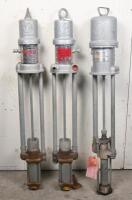 PUMPS: Three industrial pumps by Graco including two air motor model no 2Q3978 pump model no 204117 along with air motor model 205038 pump model 205789
