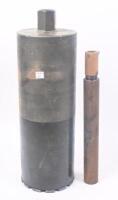 CORE DRILLING: A core drilling attachment approx 49cm tall, 15cm diameter.